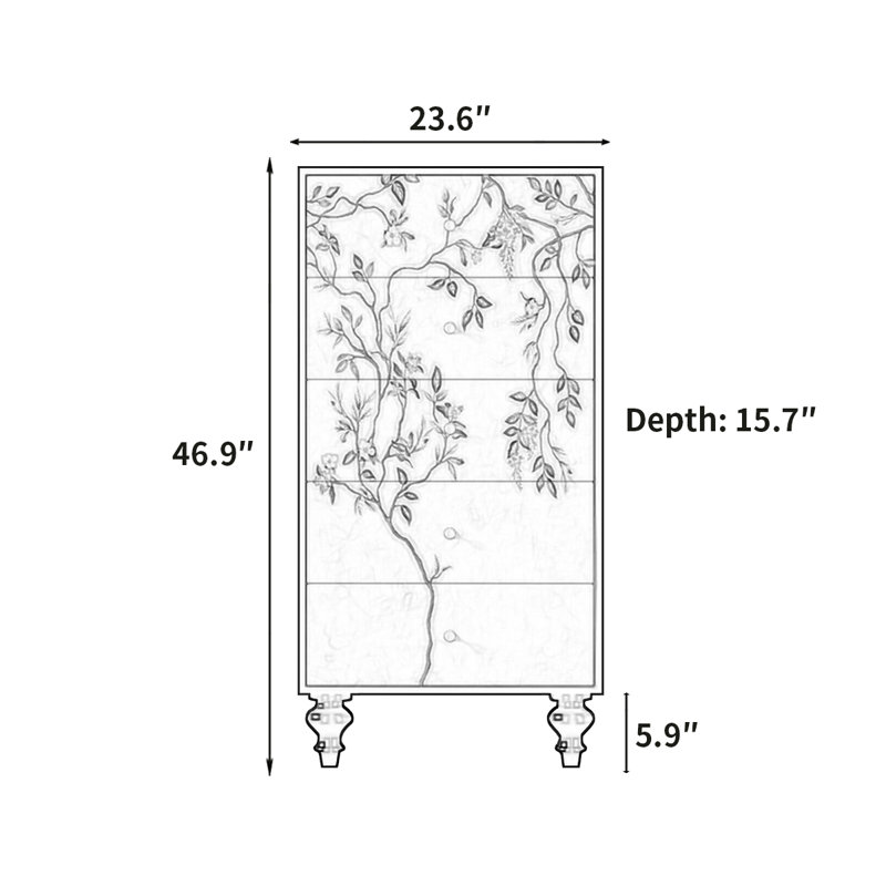 Armoire de décoration rétro à tiroirs multifonctions