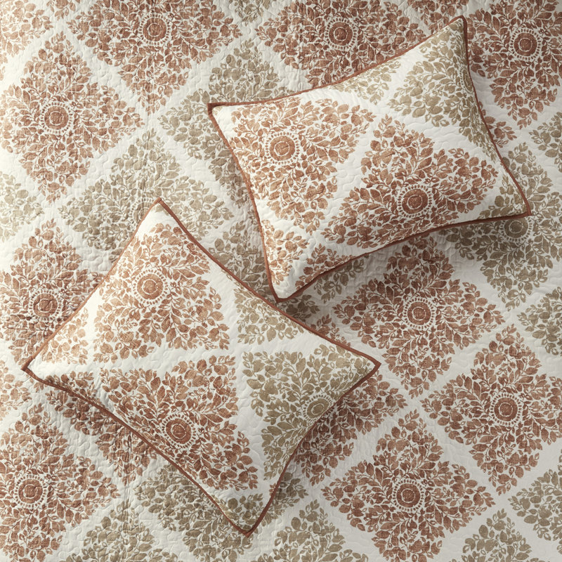 King Blue Microfiber Reversible Quilt Set with Shams