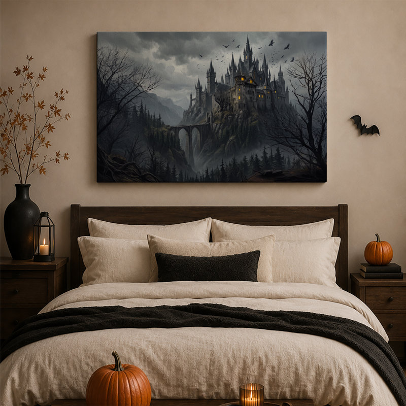 Art mural sur toile Halloween, H 20 po x l 30 po