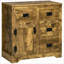 Buffet industriel, armoire de cuisine avec 4 tiroirs, 1 porte et 1 tablette ajustable