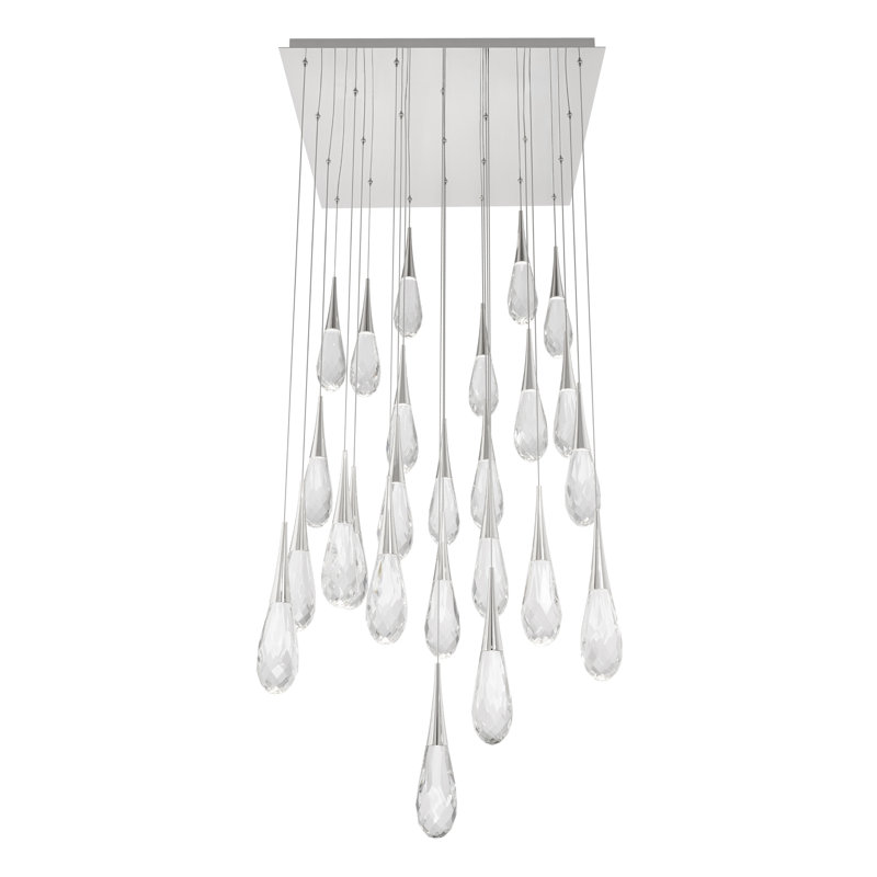 Hibiscus LED Pendant, Polished Nickel, 25