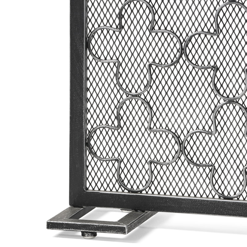 Pare-étincelles noir brossé - Protégez votre maison contre les risques d'incendie + Protecteur argenté Spark With Ease