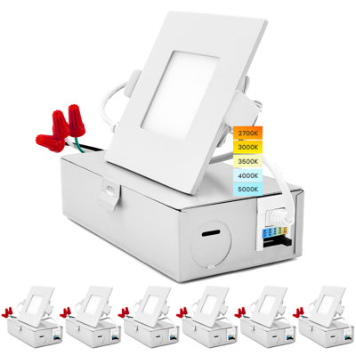 3'' Selectable Color Temperature Dimmable Air-Tight IC Rated LED Canless Recessed Lighting Kit