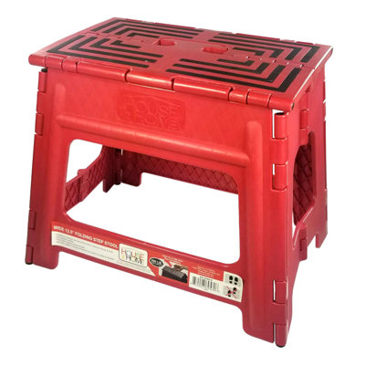 1 - Step Plastic Lightweight Folding Step Stool
