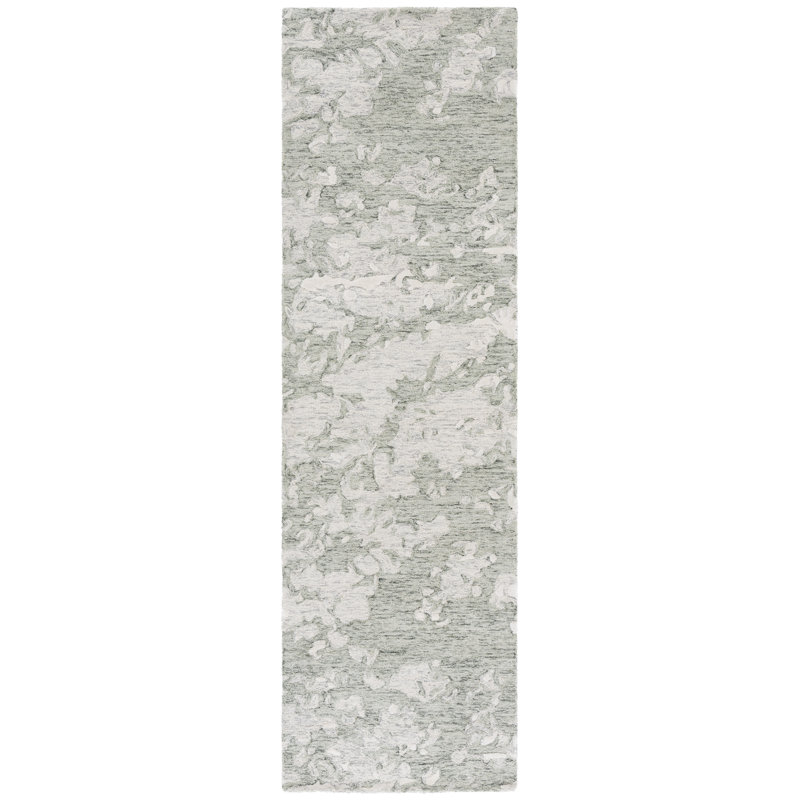Tapis en laine touffeté à la main Kimara 403, Tapis de couloir 2 pi 3 po x 8 pi