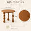 Table de bout moderne en bois massif 20 po