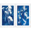«A Touch of Royal Blue Diptych», ensemble de 2 reproductions de peintures à l'acrylique encadrées