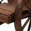 Chaise Adirondack à bascule Devontia, chaise berçante d'extérieur avec accoudoir à roulettes, chaise Adirondack à lattes-354571228