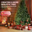 Sapin de Noël artificiel de 1,80 m (6 pieds) en pin de qualité supérieure, non illuminé, avec support pliable