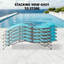 Ensemble de 3 chaises longues de piscine avec table-980934318