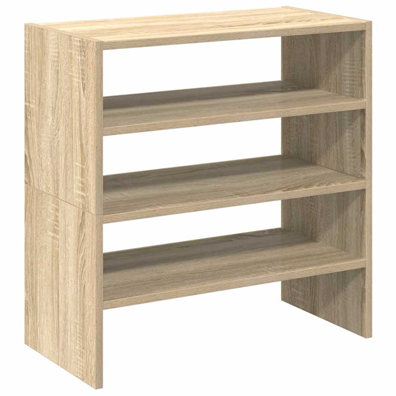 Latitude Run Shoe Racks 2 Pcs Stackable 60X30x30.5 Cm, Sonoma Oak
