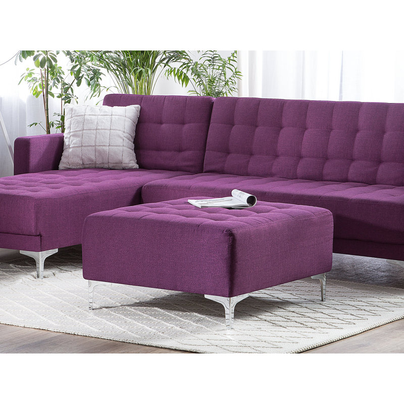 Finnegan 80cm Wide Tufted Square Standard Ottoman