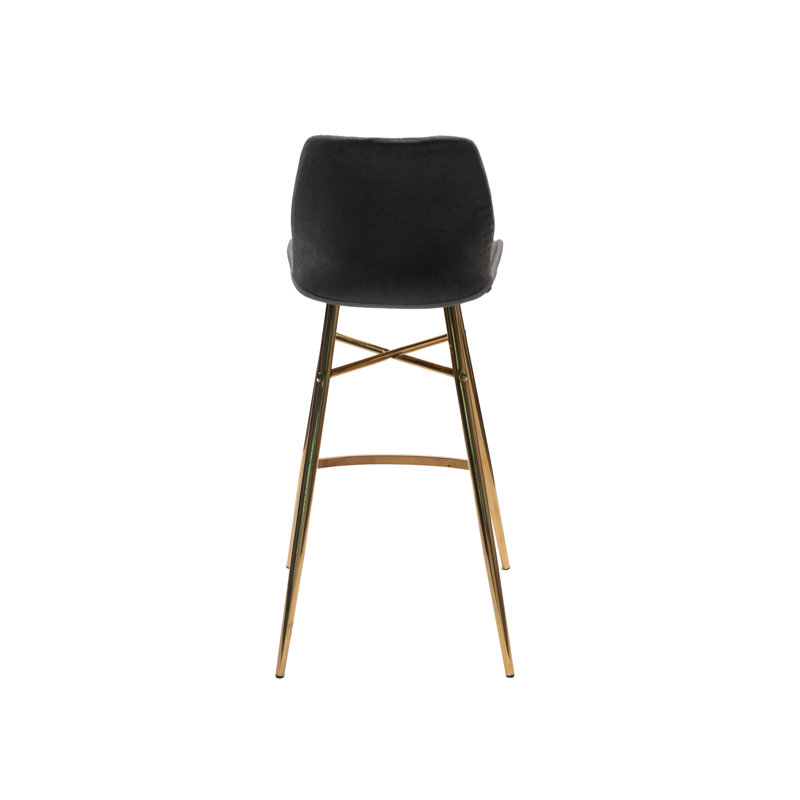 Upholstered Counter Stool with Metal Frame