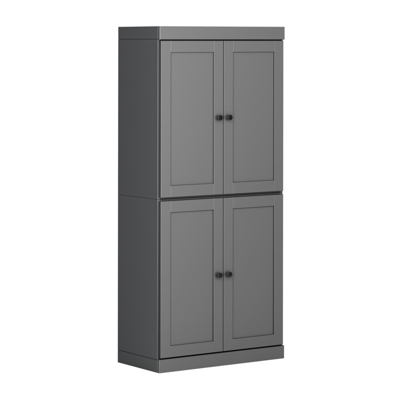 Garde-manger 72 po en bois massif gris 72 po