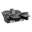 Causeuse inclinable double classique avec console et rangement-1351684231
