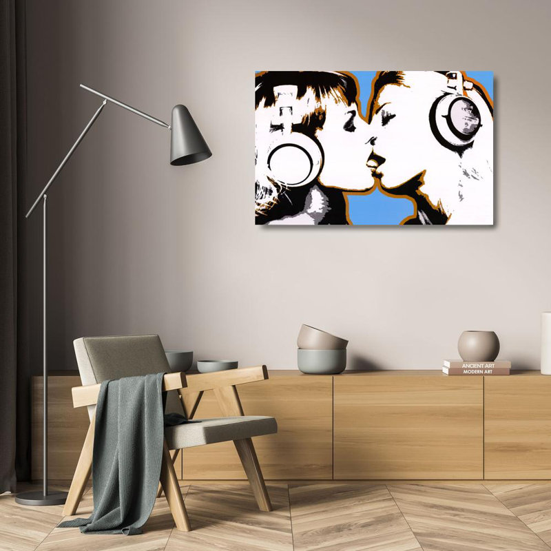 Girls Kissing, 16" H x 24" W