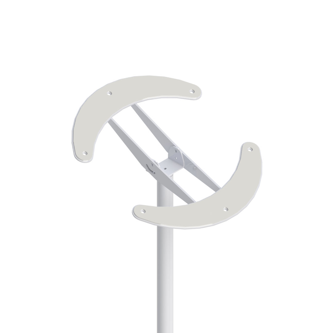 HEALTHCRAFT Angled Ceiling Top Plate in White (Add-On Kit for SuperPole), Adjustable 0-45 Degree HealthCraft