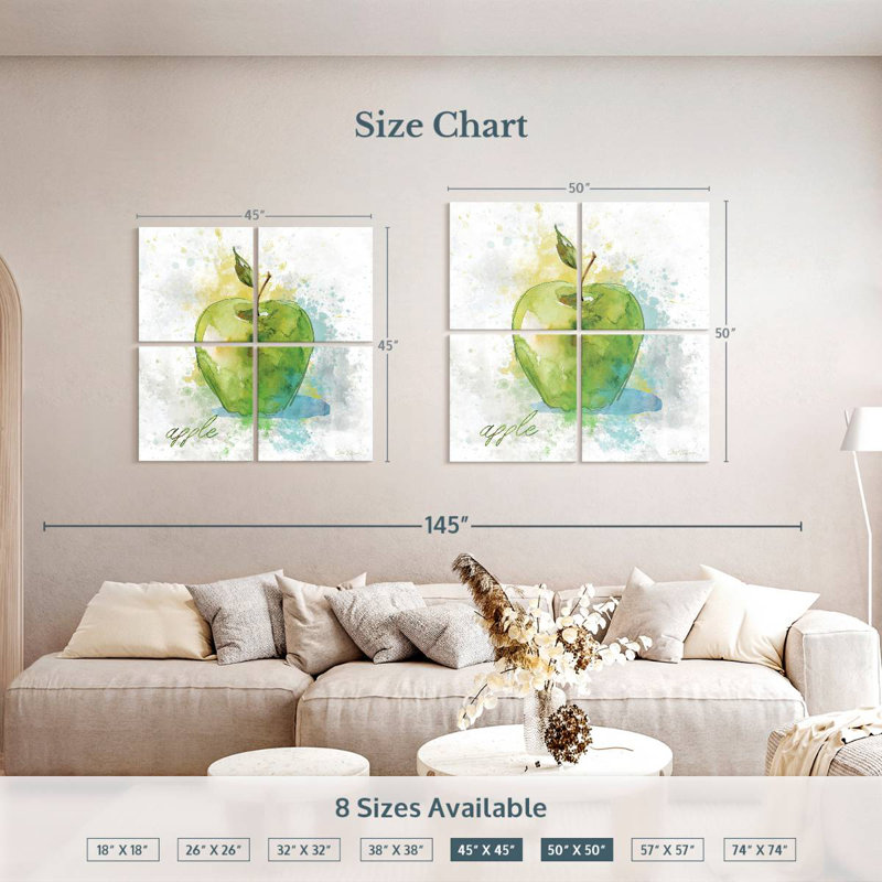 Yarlin A Fresh Apple, 45" H x 45" W
