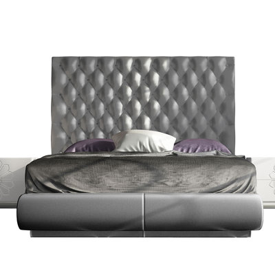 Dunson Vegan Leather Panel Bed