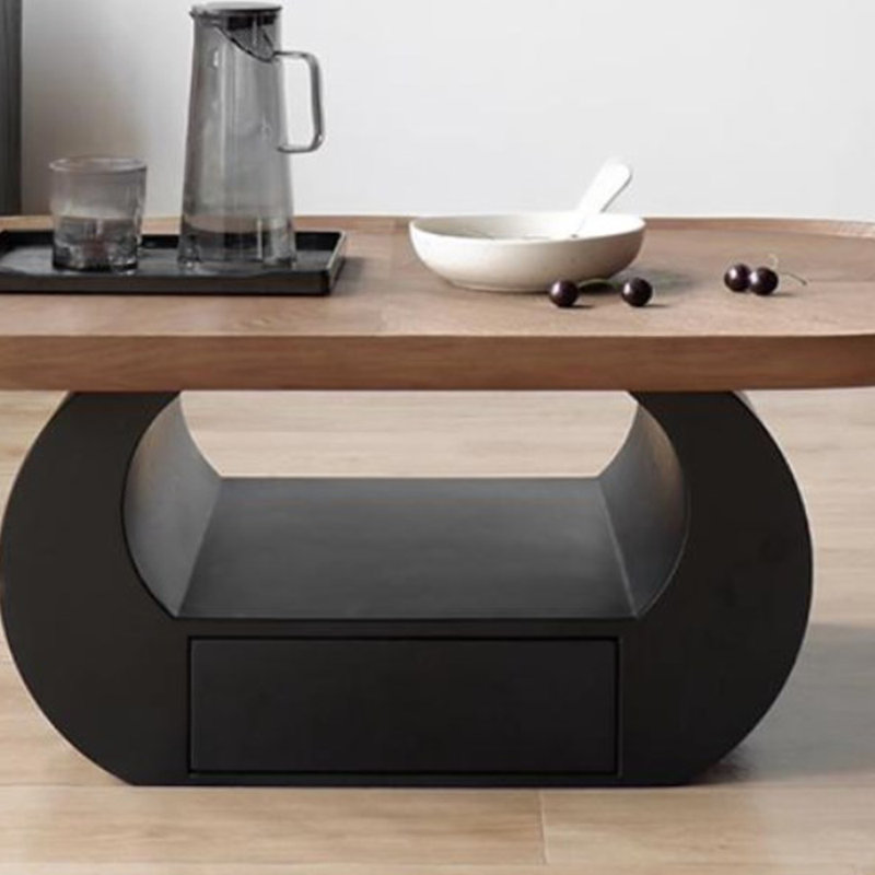 Table basse contrastante de couleur niche, H 15,74 po x l 51,18 po x P 27,55 po