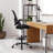 Nenney Ergonomic Mesh and Metal Drafting Chair with Adjustable Footrest-523118069-523118068