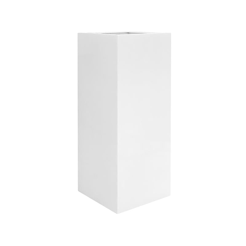 Pot à fleurs Eastvale FiberStone, Blanc, H 47,25 po x l 19,5 po x p 19,5 po