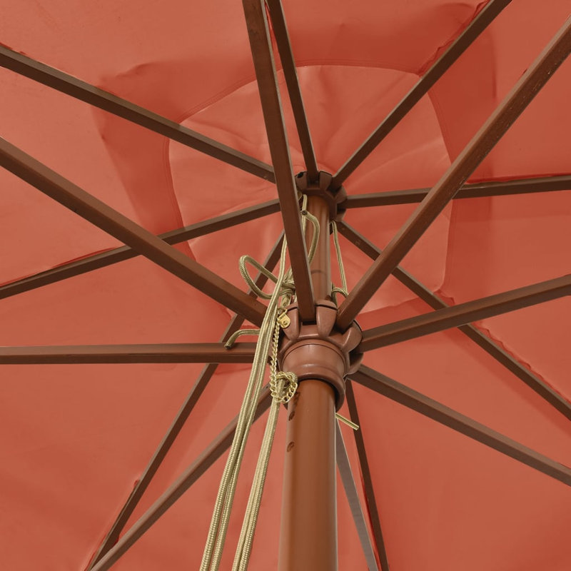 Baheerathan 300cm Market Parasol, Terracotta