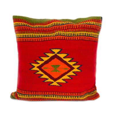 Sequined Wool Pillow Cover