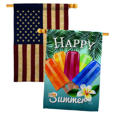 Double Sided 40 in. H x 28 in. W Polyester House Flag