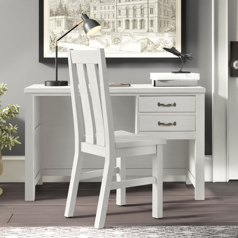 Ensemble de bureau d'écriture avec chaise Mateo, Blanc