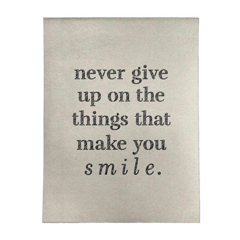Handwritten Joy & Perseverance Quote Poly Chenille Rug, Rectangle 5' x 7'