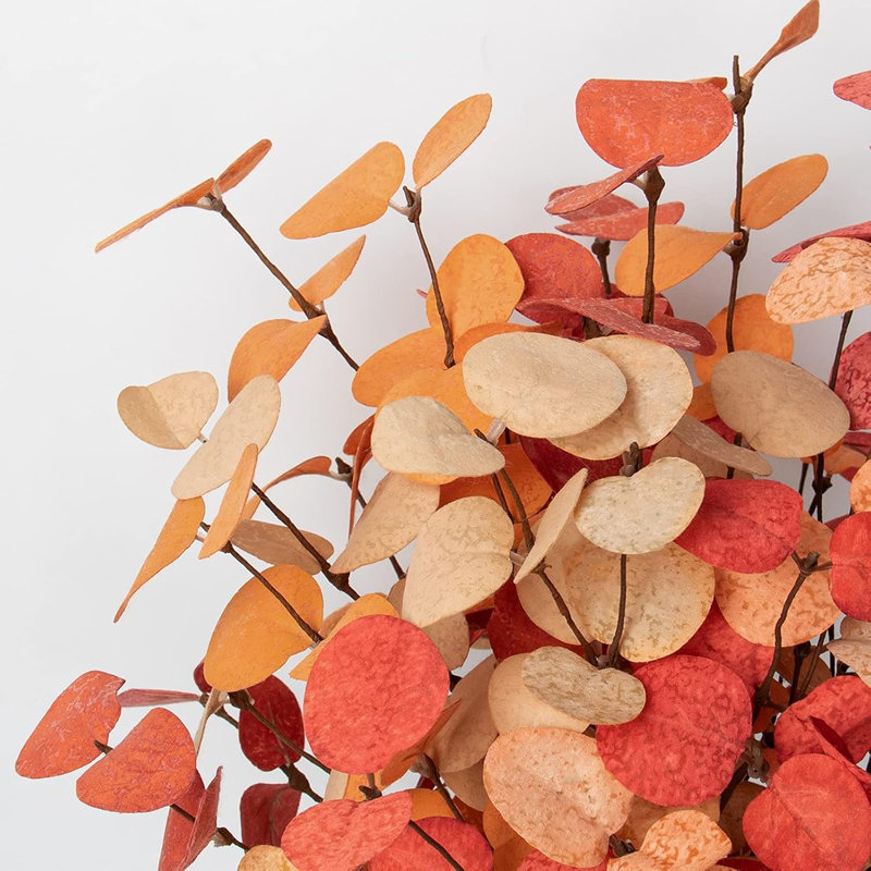 Tiges de décoration, 5 pièces 24 "fausse eucalyptus branches plantes artificielles d'automne décorations d'automne arrangements floraux maison de table de centre de table