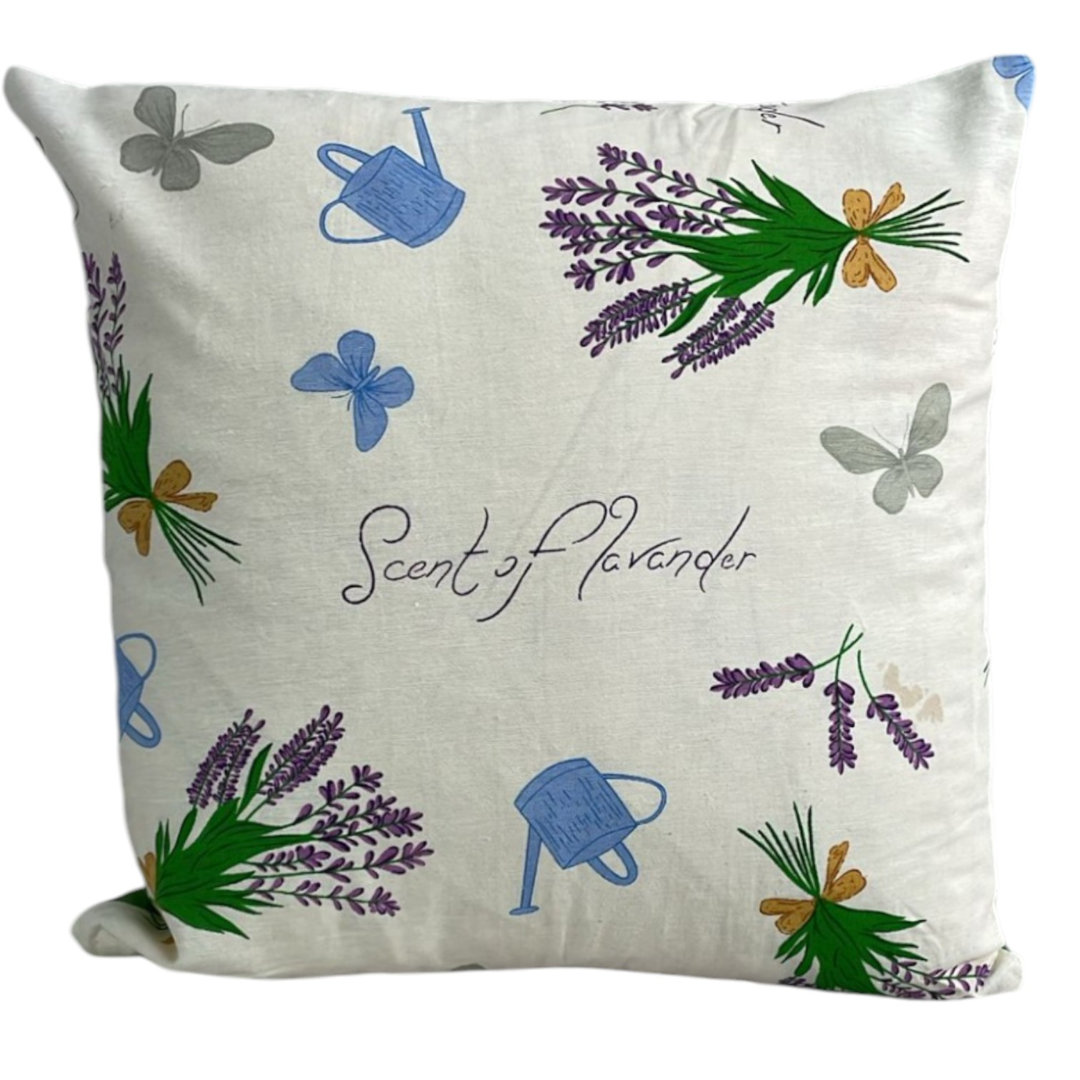 Apergis Floral Cream Square Throw Pillow Cover