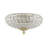 3-Light Modern Glam Gold Crystal Flush Mount