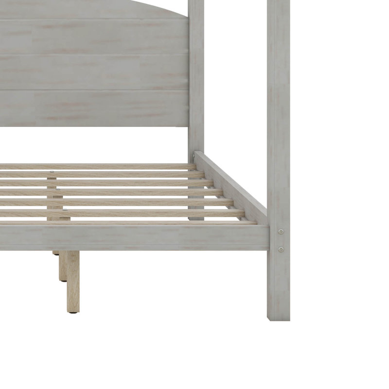 Aaditya Canopy Bed, King, Gray Wash