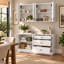 Armoire de rangement double blanche l 63 po x P 15,7 po x H 63 po
