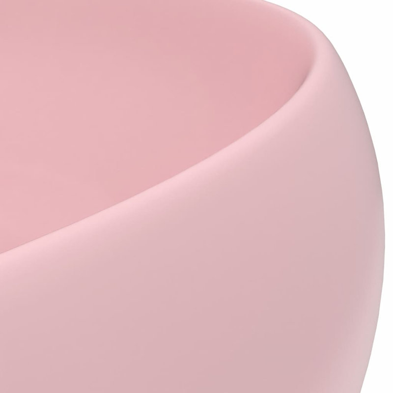 Belfry Bathroom Thorsen 400mm L x 400mm W Ceramic Circular Sink, Pink