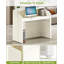 Bureau de réception blanc moderne de 47 po avec comptoir, table de réception avec œillets et panneaux d'intimité, caisse de vente au détail pour bureau, hall d'entrée, salon, bureau à domicile