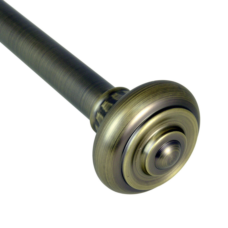 Tringle à rideaux simple à tige Royal Elson, Laiton mat, H 86 po x l 144 po x P 1 po