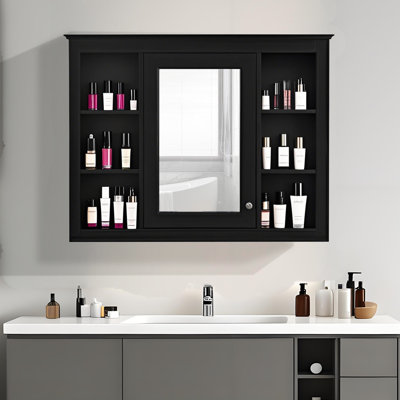 Elin 35 In. W X 27.5 In. H Large Rectangular Surface Mount Medicine Cabinet With Mirror