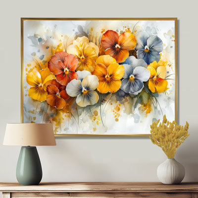 Hutchings Vibrant Garden of Blooming Violet Flowers II - Violets, art mural