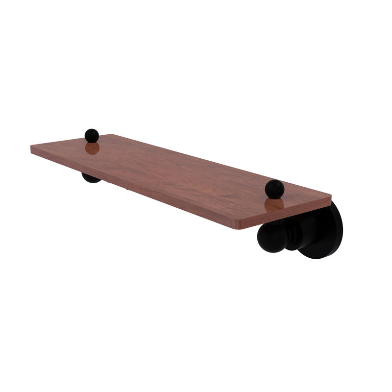 Tablette à support Lera, Noir mat, H 2,5 po x l 16 po x P 5 po