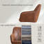 Suede Vintage Upholstered Arm Dining Chair Full Back-1963064683-1961907942