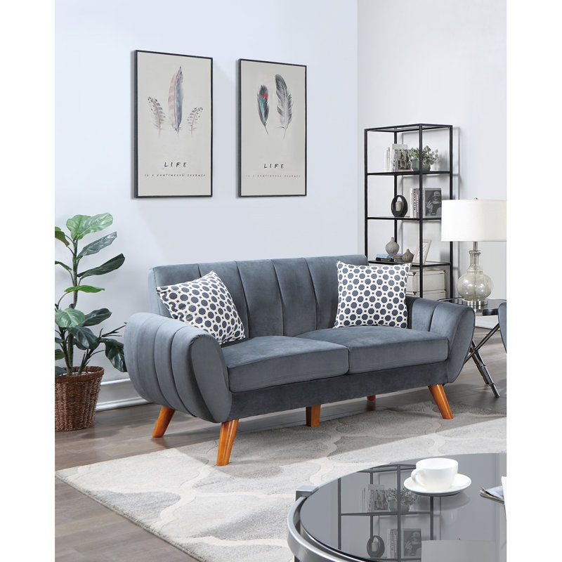 Ensemble de canapés 2 pièces Modern, Gris foncé