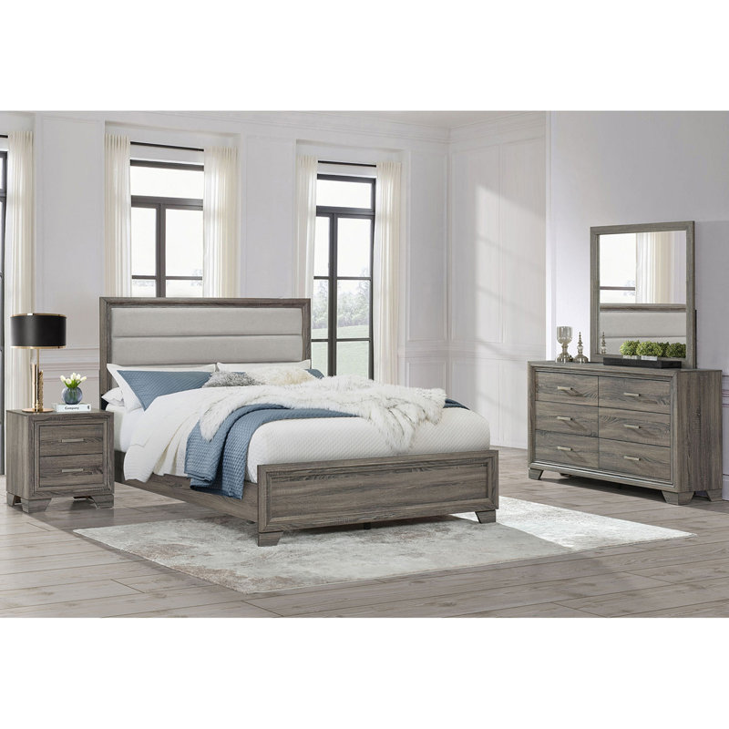 Ensemble de chambre à coucher pour grand lit 4 pièces Funston