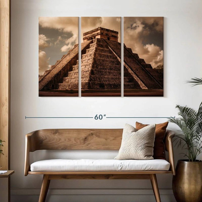 Pyramide Adella de Kukulcan, H 32 po x l 50 po