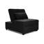 Canapé-lit noir ultra-moderne, fauteuil convertible avec lit escamotable et fauteuil contemporain sans accoudoir