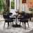 Tulip Dining Set, Marble Pattern Table With 2/4 Modern Boucle Chairs For Dining Room, Kitchen-1039993604-1039993606-1039993601