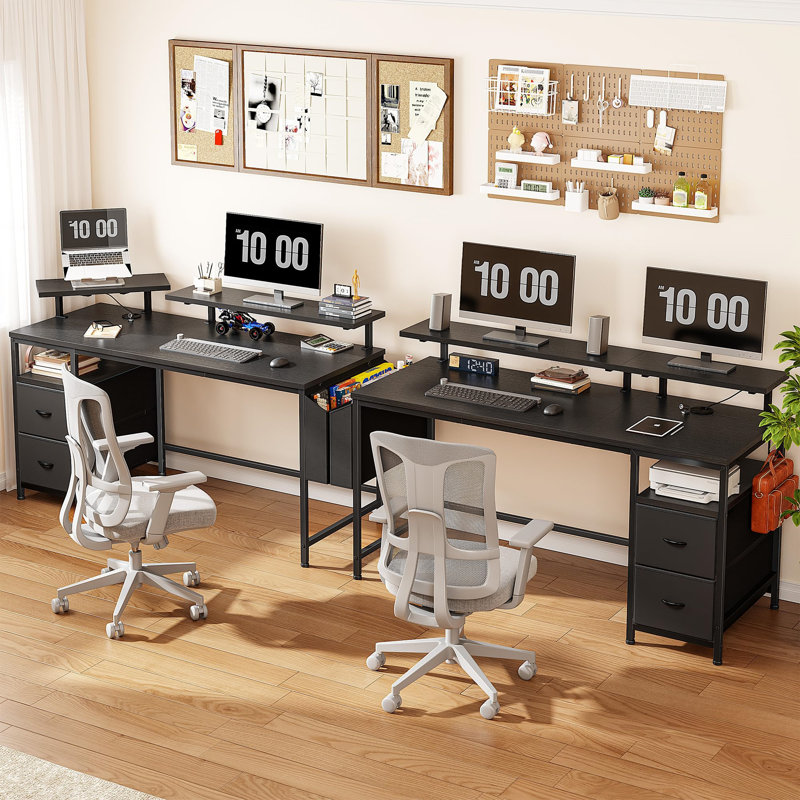 Metal Base Computer Desk