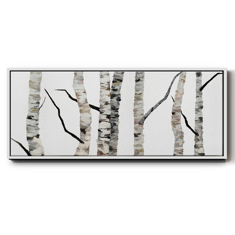 Birch Trees II- Framed Canvas, 24" H x 60" W